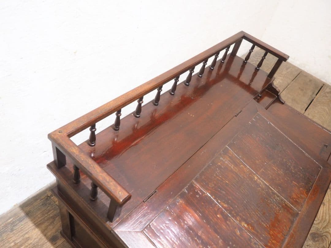 1283 アンティーク　帳場机　文机　ローテーブル　ライティングデスク　レトロ