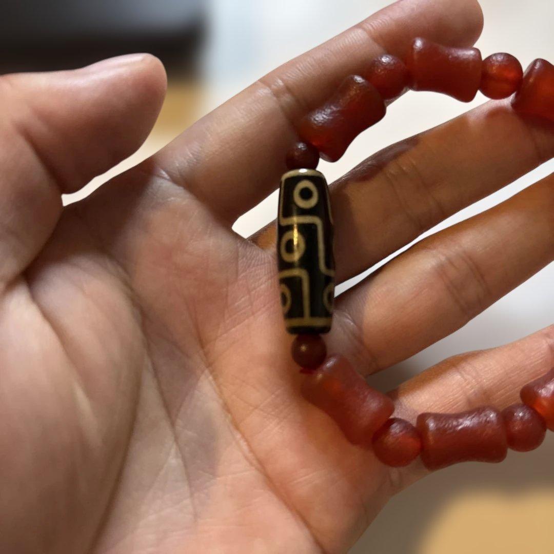 すごい！これもつけたらブワーってくる！九眼天珠と瑪瑙のブレス！