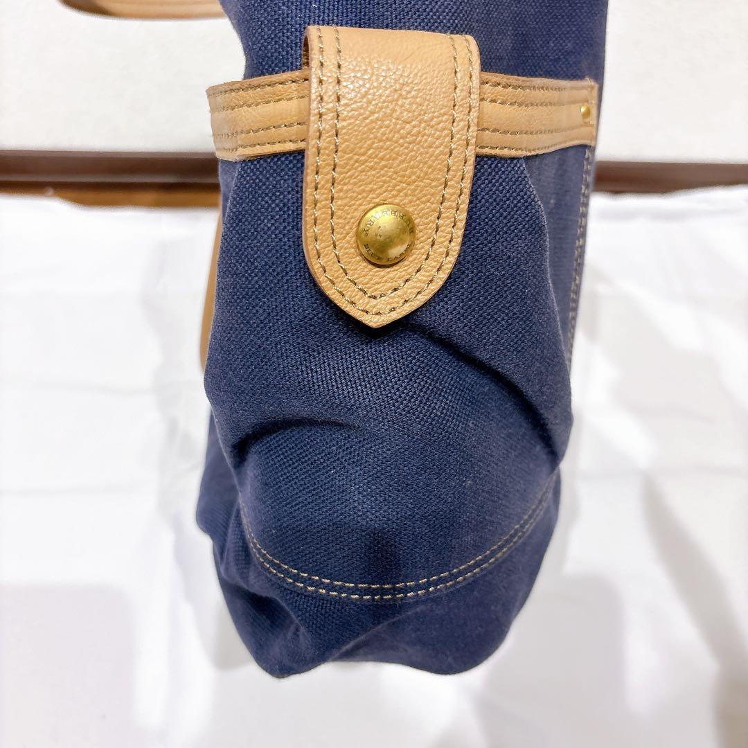 BURBERRY BLUE LABEL トートバッグ ネイビー キャンバス