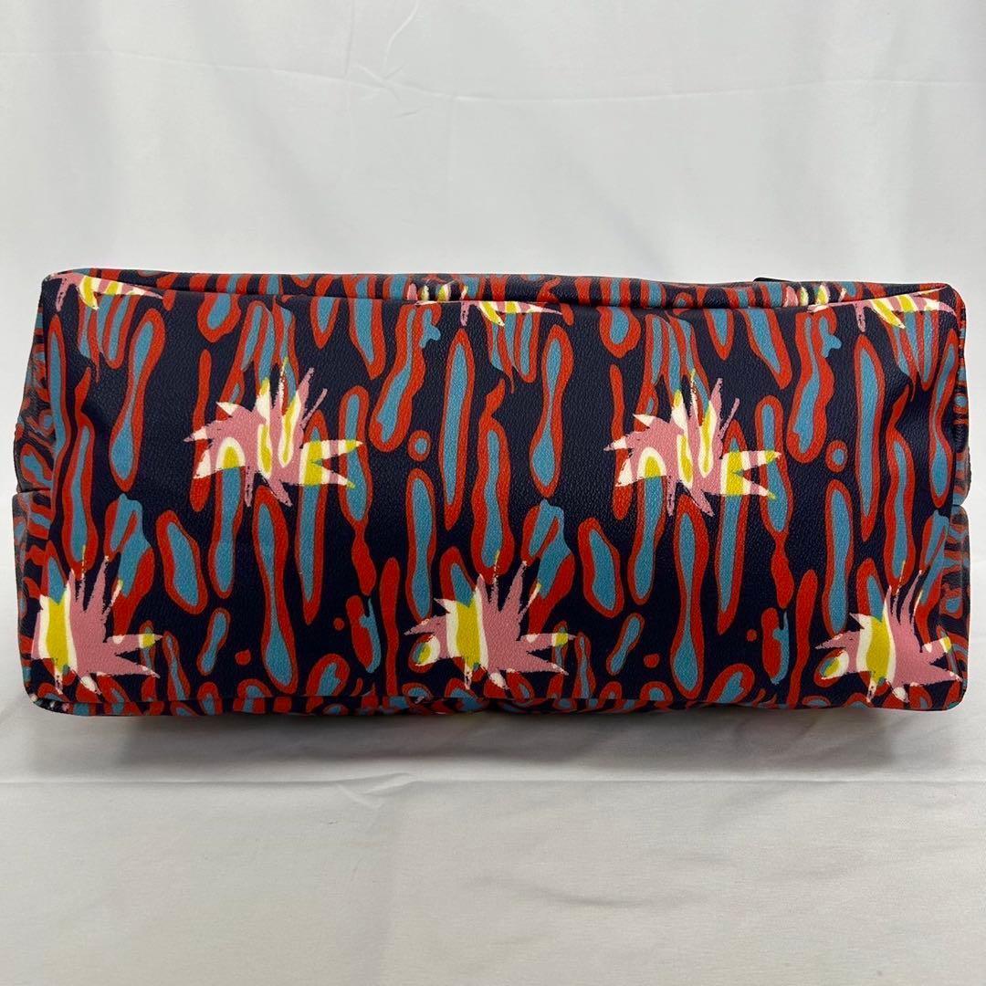 【未使用品級】ヴィヴィアンウエストウッド トートバッグ PVC オーブ 紺 総柄