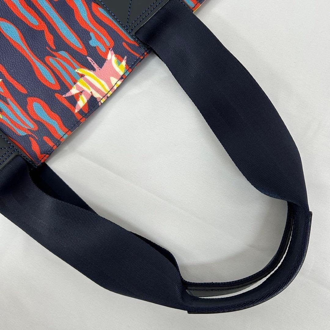 【未使用品級】ヴィヴィアンウエストウッド トートバッグ PVC オーブ 紺 総柄