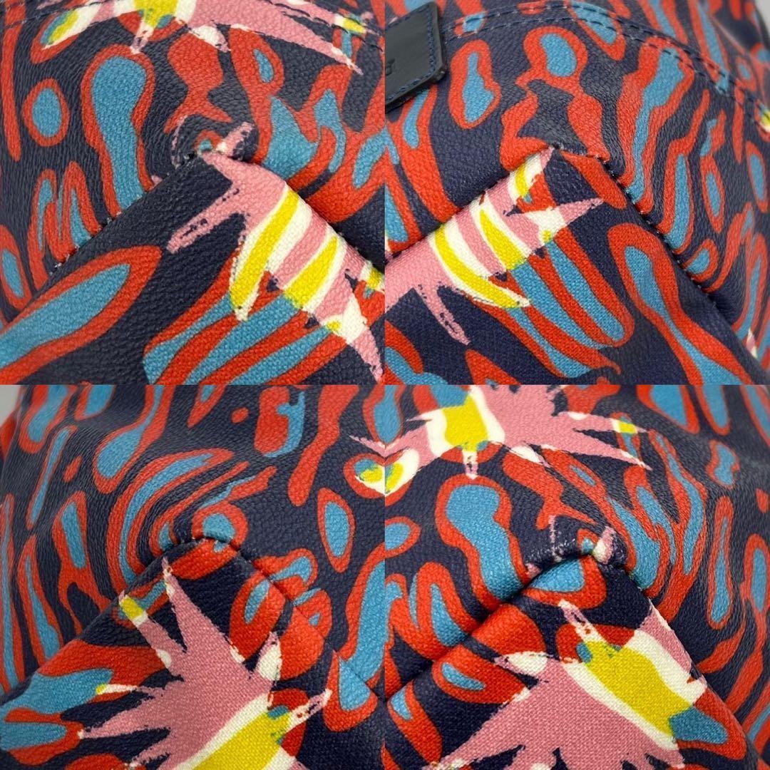 【未使用品級】ヴィヴィアンウエストウッド トートバッグ PVC オーブ 紺 総柄