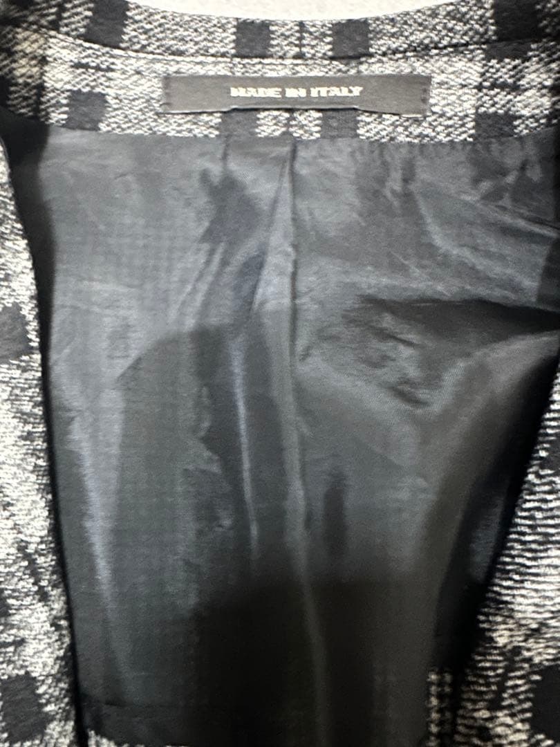 【美品】タリアトーレ　ブラックグレーチェックジャケット