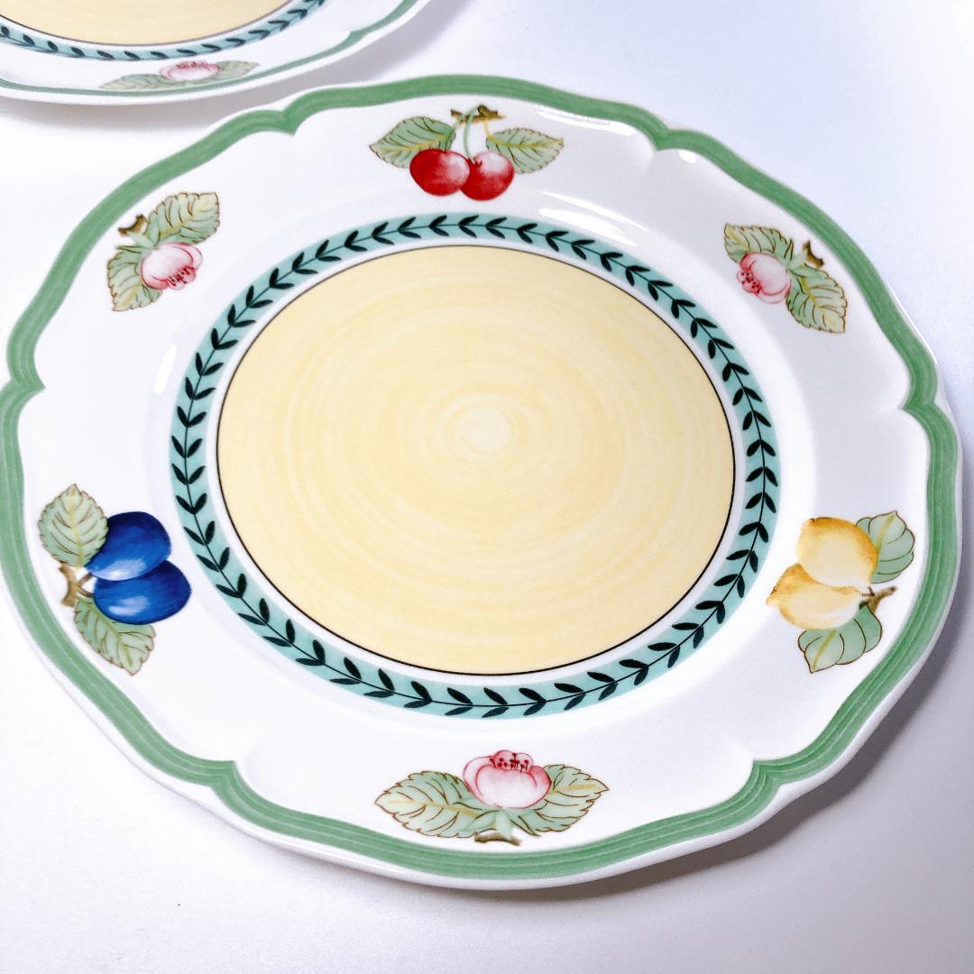 ビレロイ＆ボッホ フレンチガーデン 27㎝ プレート 2枚　|3822|