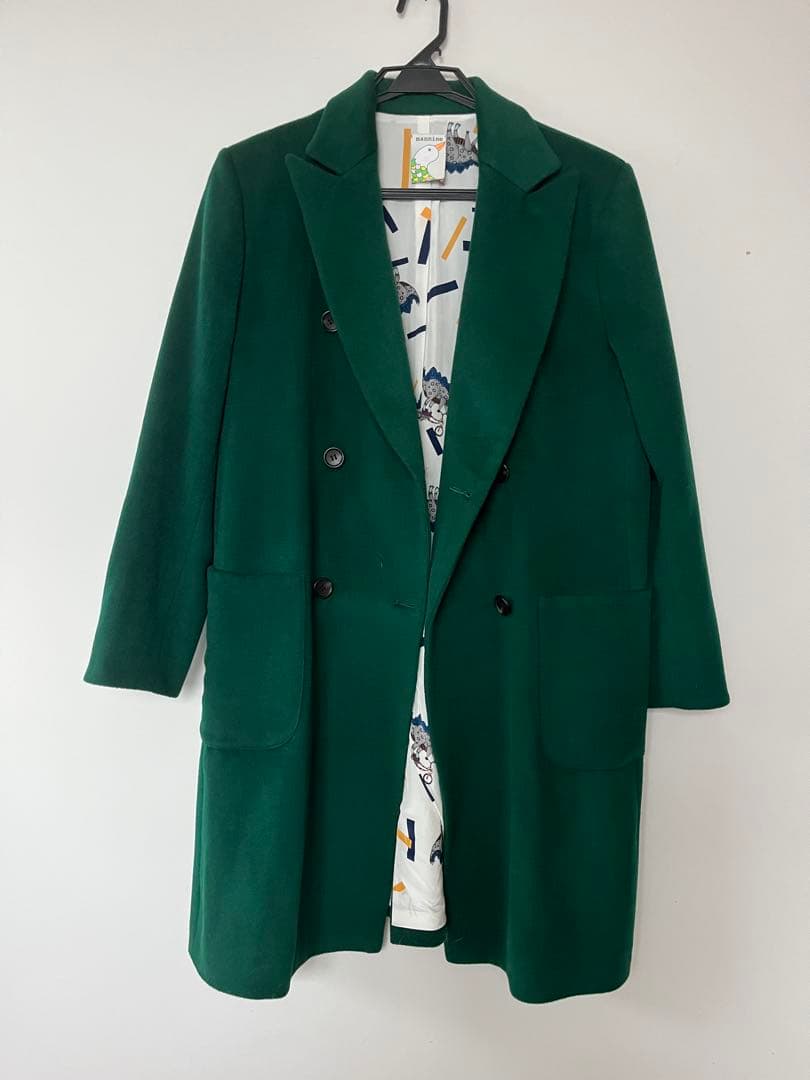 mannine マンナイン ウールコート　グリーン恐竜