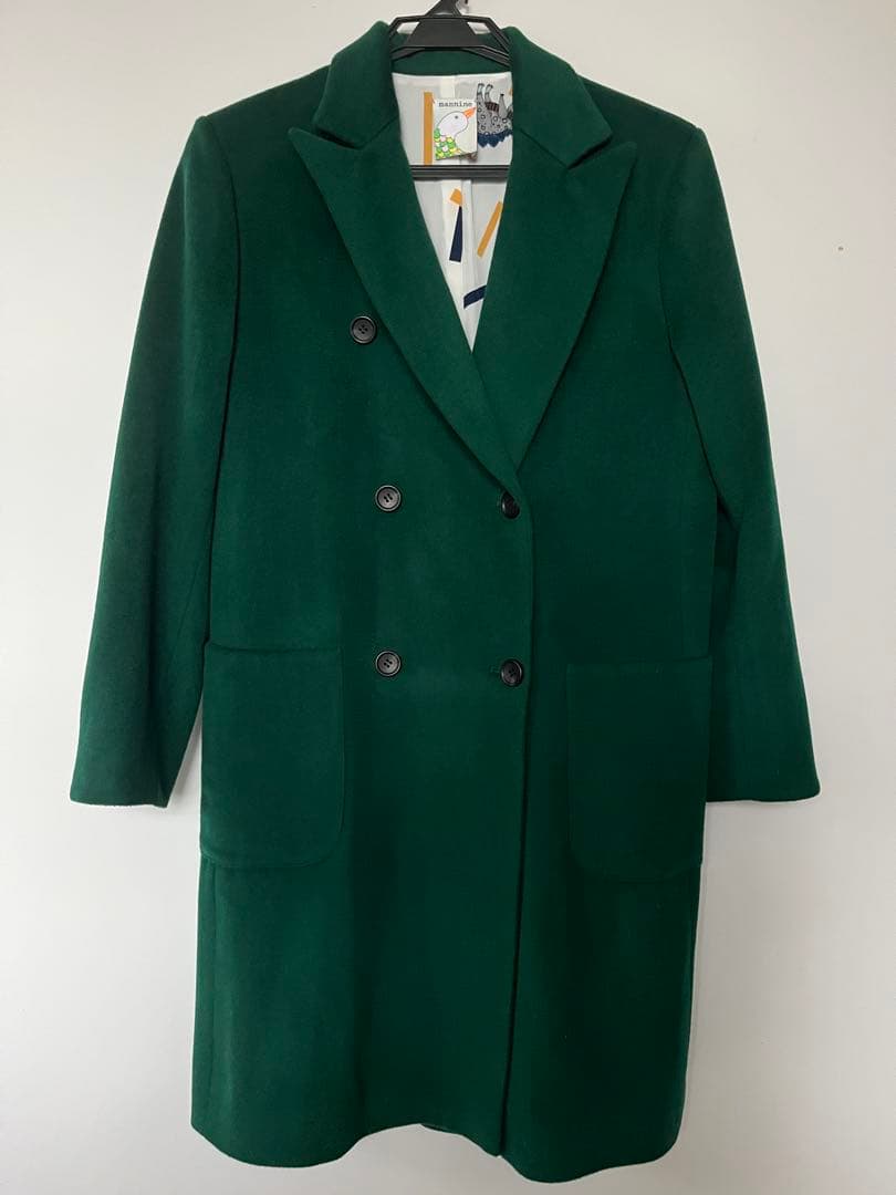 mannine マンナイン ウールコート　グリーン恐竜