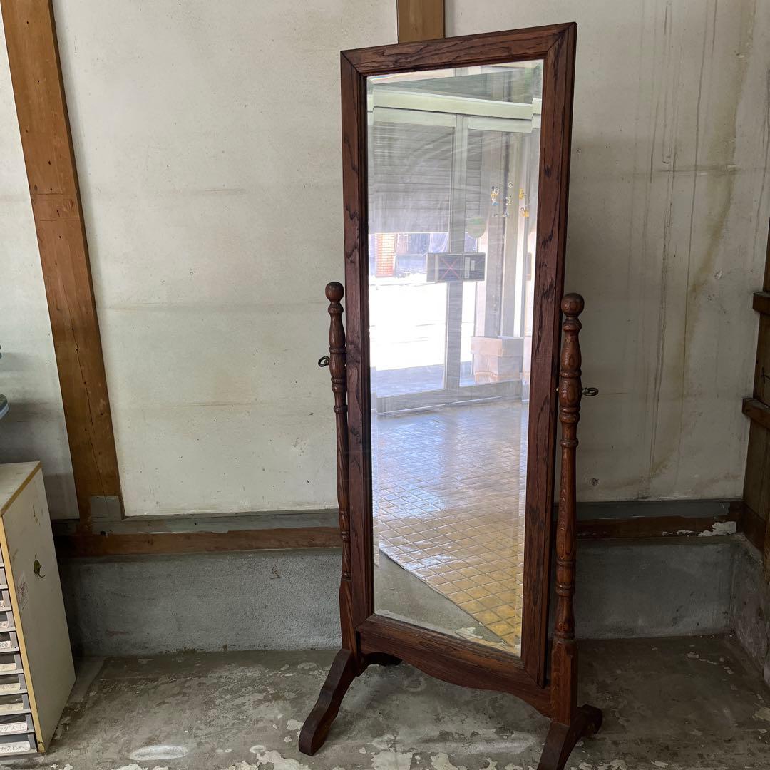 made in USA 木製 全身鏡 ヴィンテージ