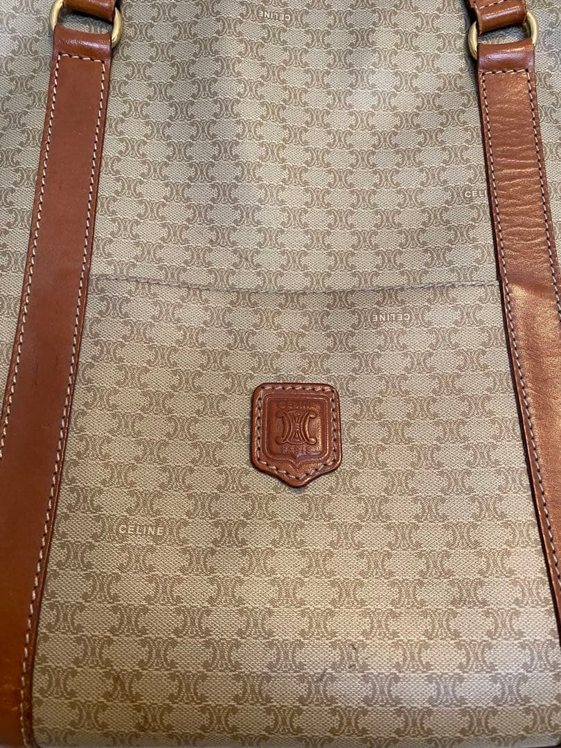 celine セリーヌ トートバッグ マカダム柄 トリオンフ PVCレザー大容量