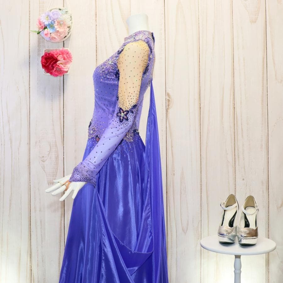 ひ*り様 き*ち様 凛舞クリスアン 社交ダンス衣装 Lサイズ 高級競技ドレス 発