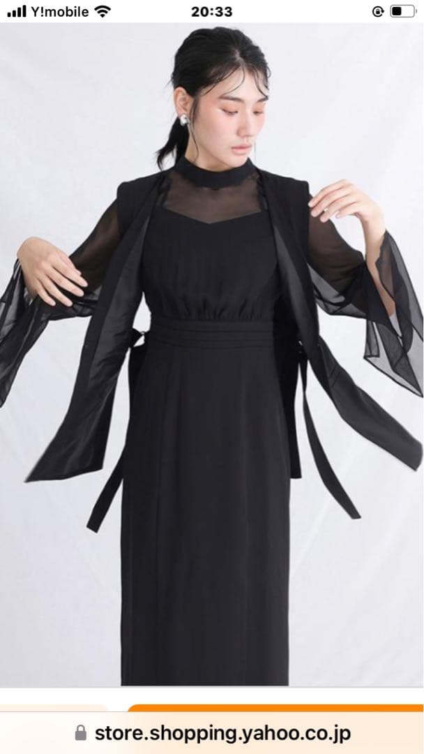 断捨離中さく子　オケージョンドレス　ワンピース　ブラック　M