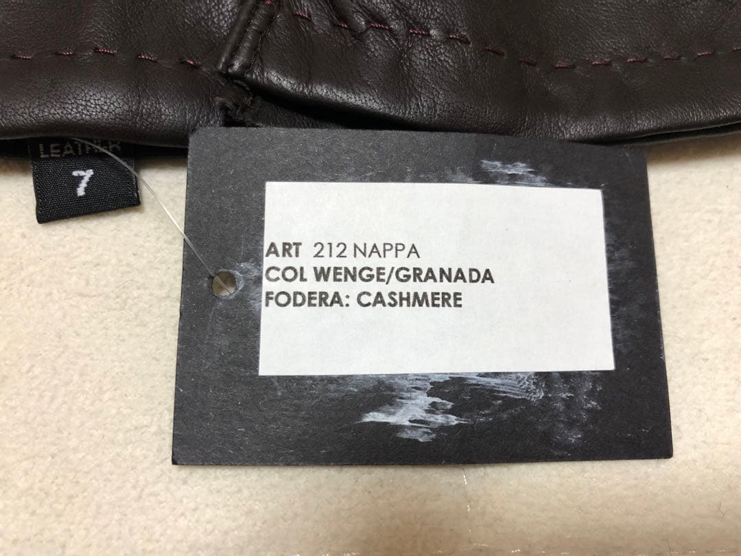 448新品GNERREグネーレ羊革レザーステッチ入り手袋イタリア製