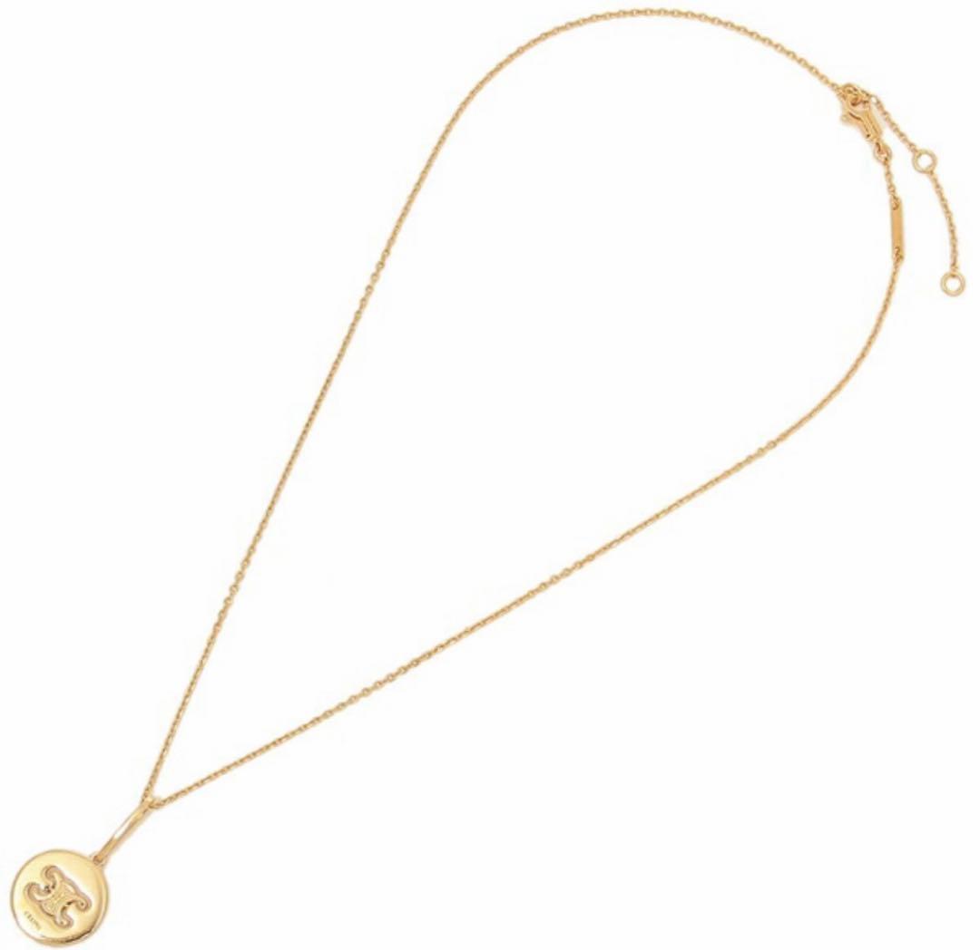 黒霧 CELINE セリーヌ ゴールド ネックレス 円形ペンダント