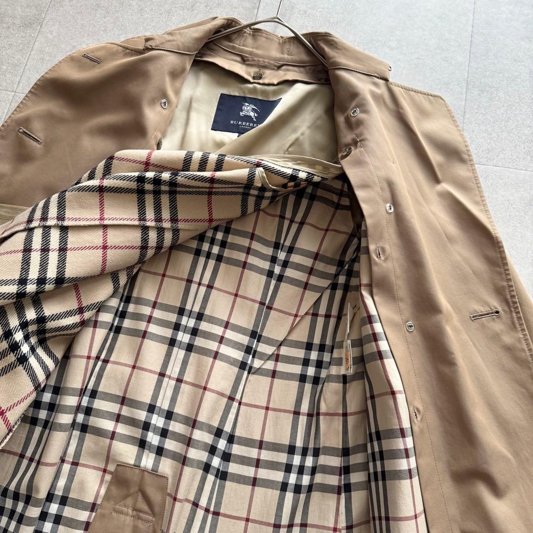 バーバリーロンドン　トレンチコート　ノバチェック　ライナー　ベージュ　38