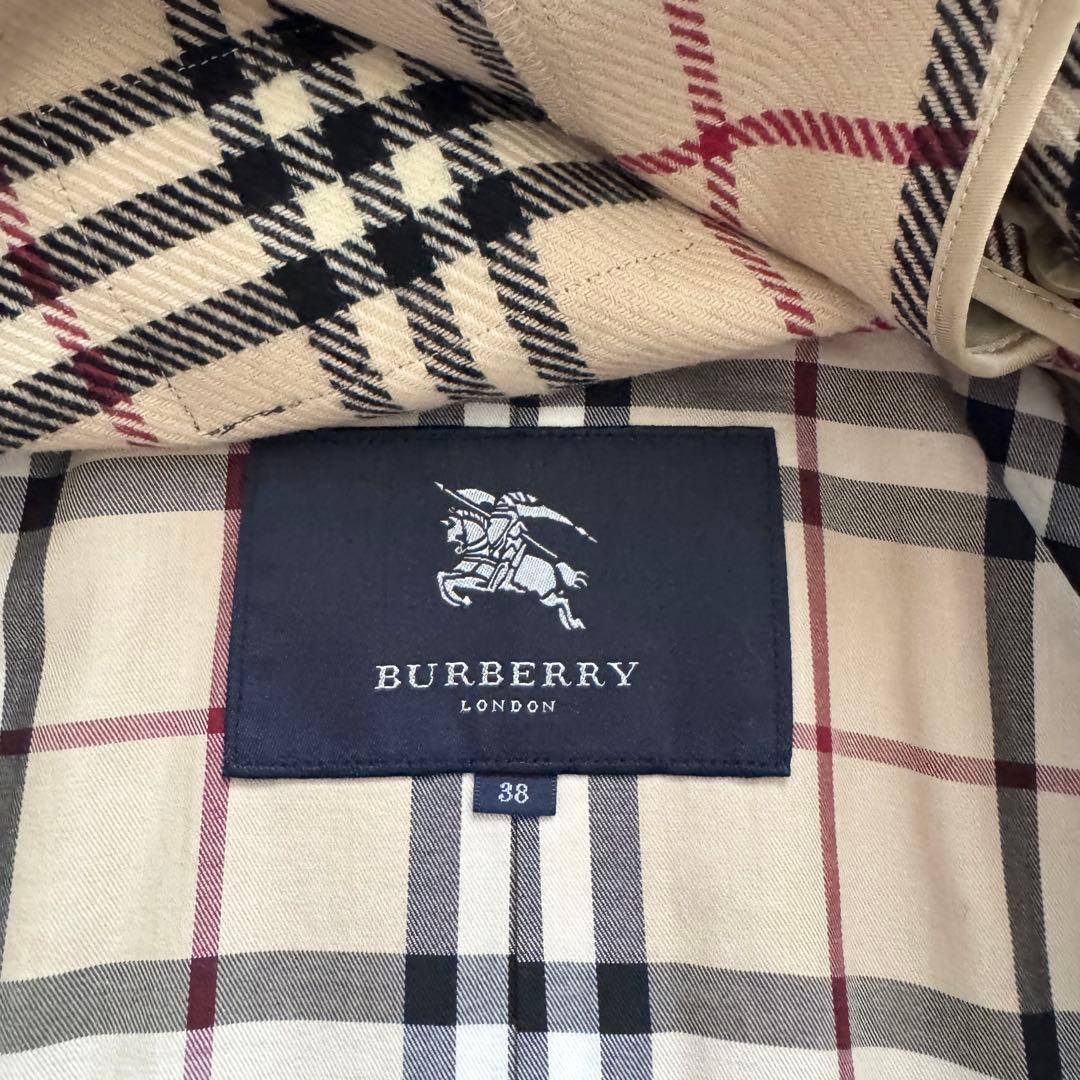 バーバリーロンドン　トレンチコート　ノバチェック　ライナー　ベージュ　38