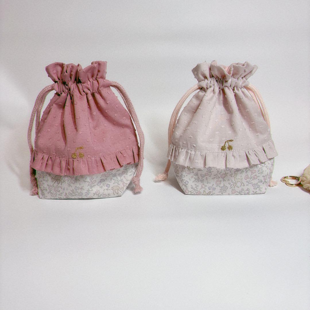 みっき様　ヌビ　ハート　キルト　レッスンバッグ　上履き袋　体操着袋　ハンドメイド