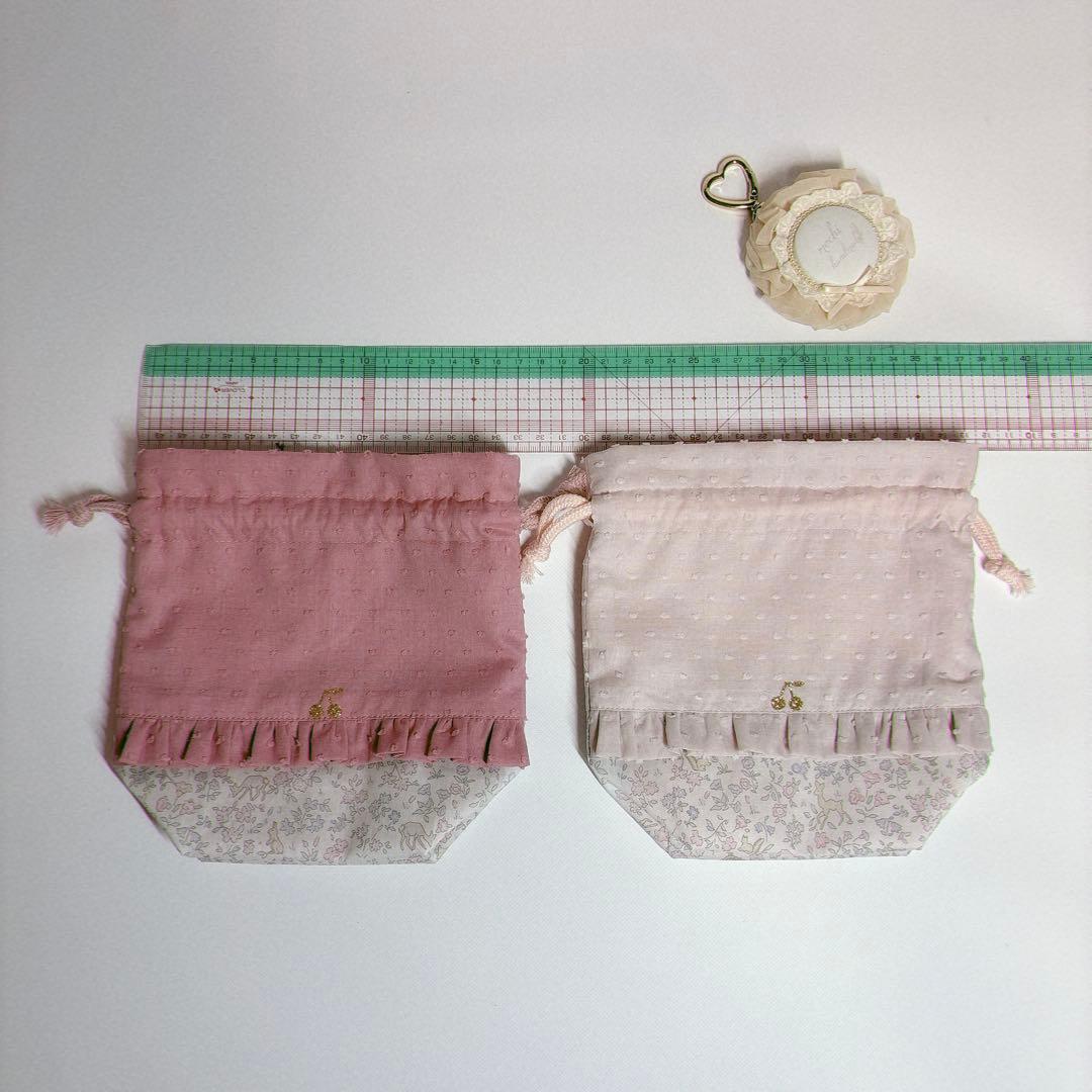 みっき様　ヌビ　ハート　キルト　レッスンバッグ　上履き袋　体操着袋　ハンドメイド