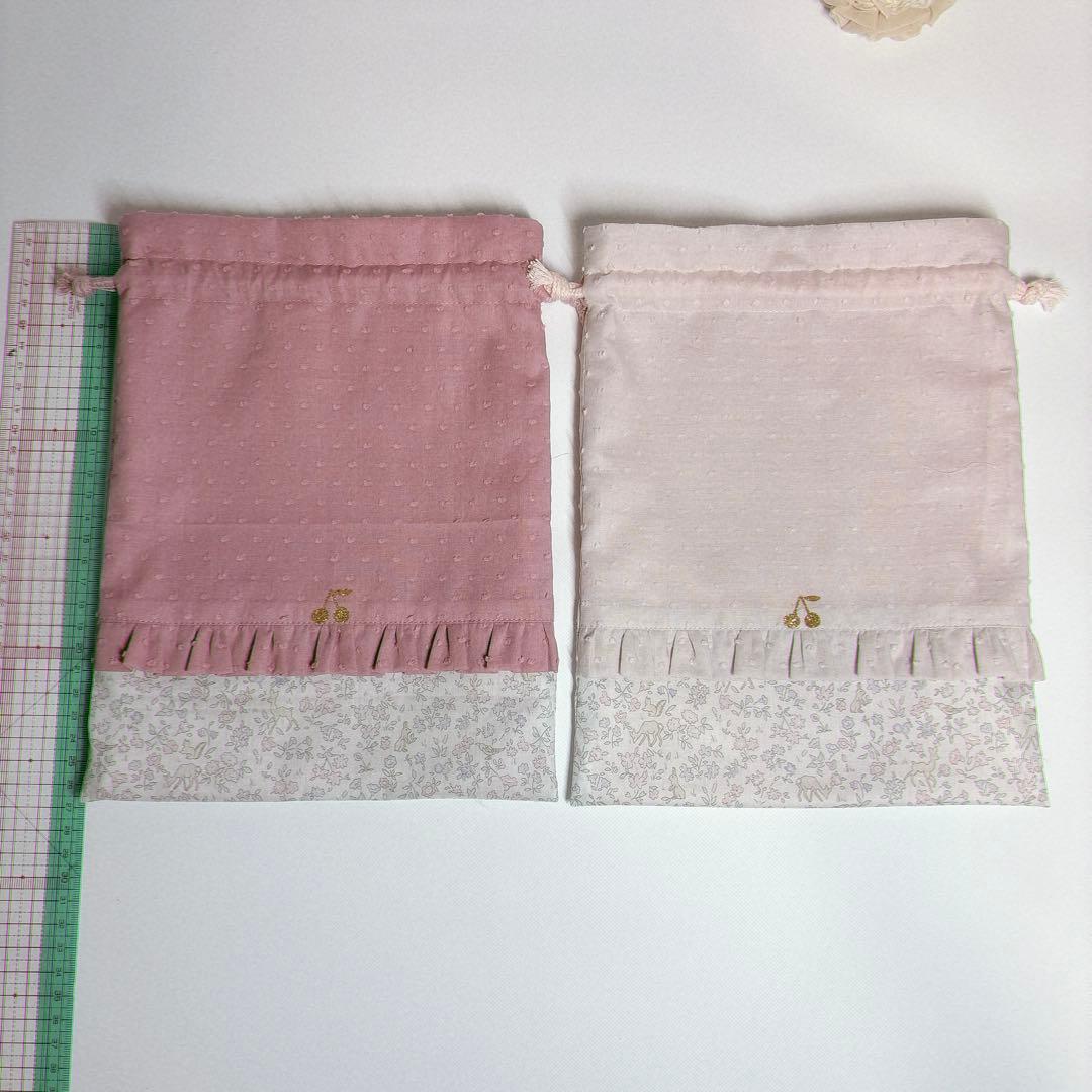 みっき様　ヌビ　ハート　キルト　レッスンバッグ　上履き袋　体操着袋　ハンドメイド