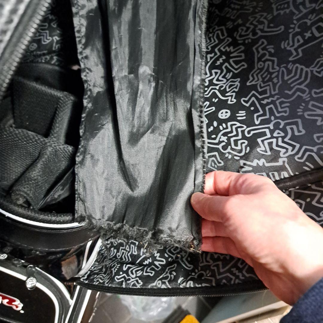 キース・ヘリング キャディバッグ 黒/白