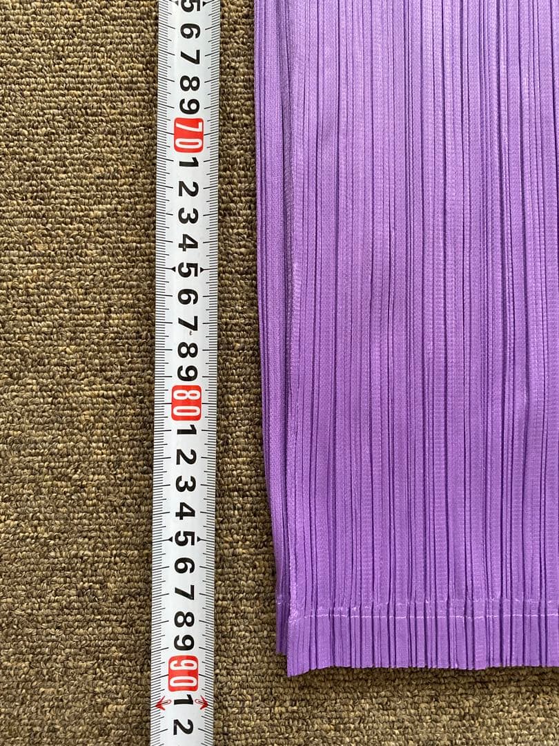 PLEATS PLEASEプリーツプリーズ中太パンツ紫