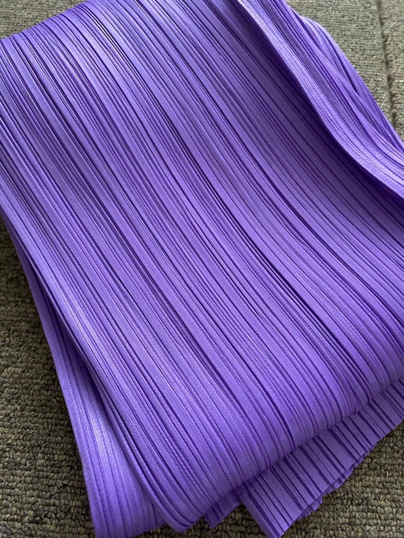 PLEATS PLEASEプリーツプリーズ中太パンツ紫