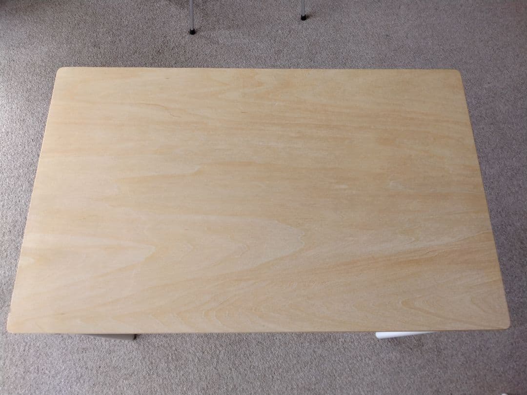 【良品】MUJI無印 スチールパイプテーブルと折りたたみチェア/机デスク椅子/白