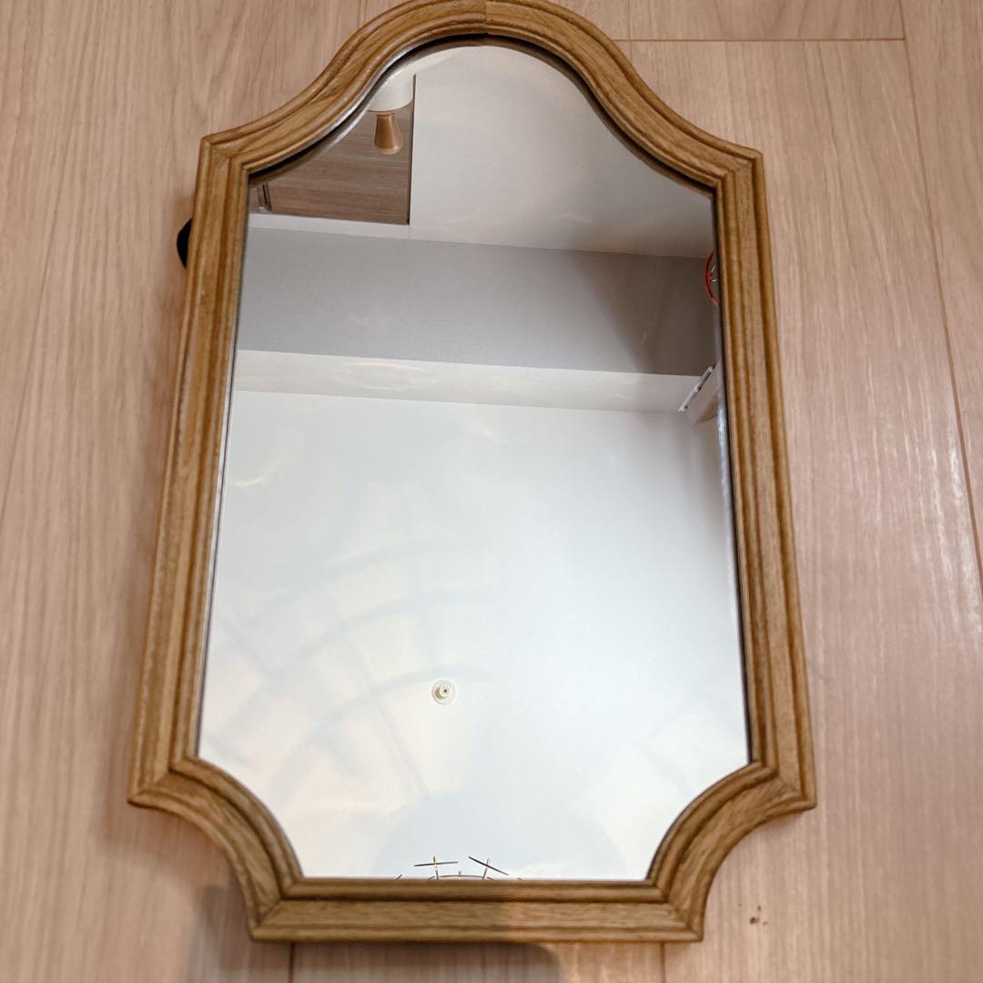 美品！antry ウォールミラー　Hall Wood ミラー 鏡