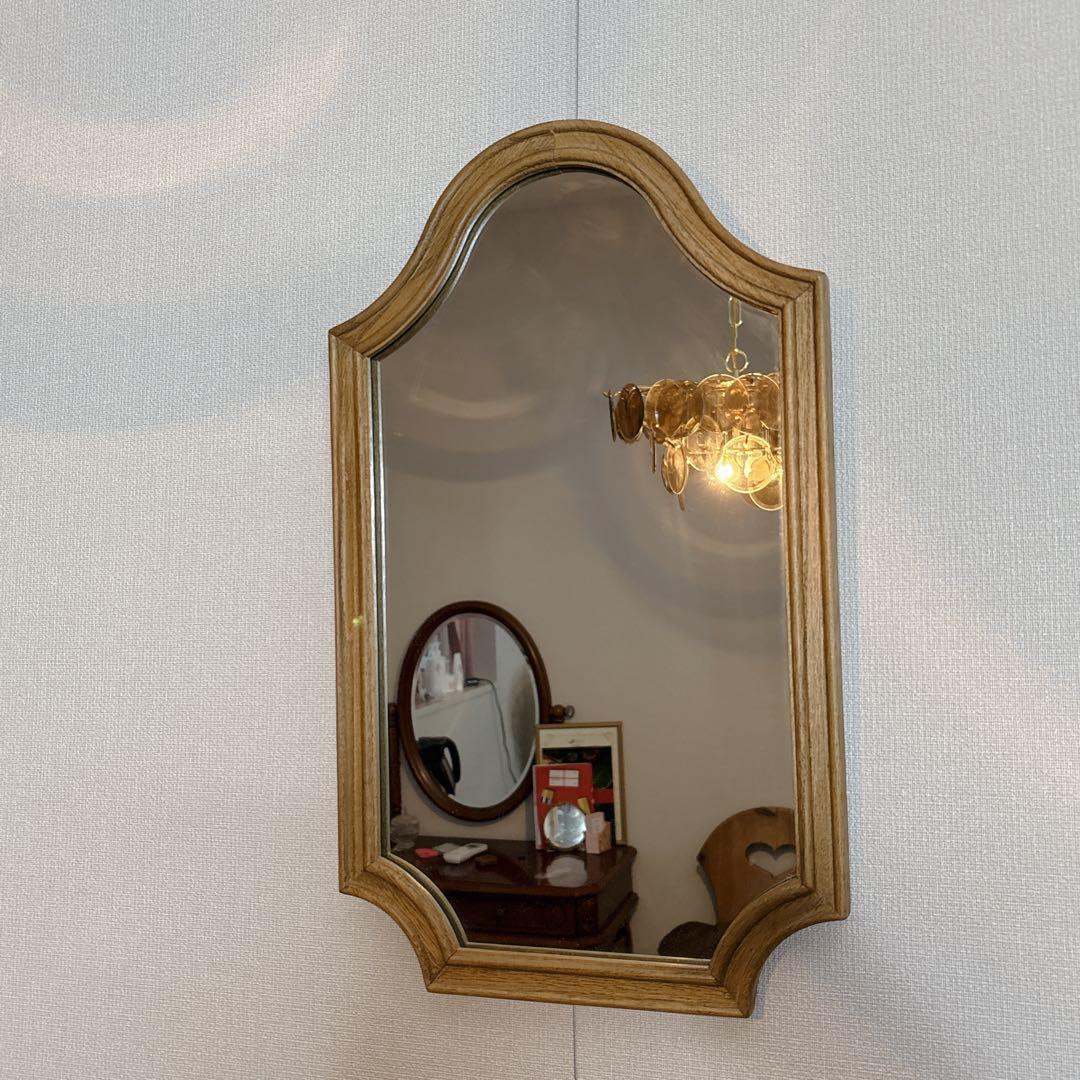 美品！antry ウォールミラー　Hall Wood ミラー 鏡