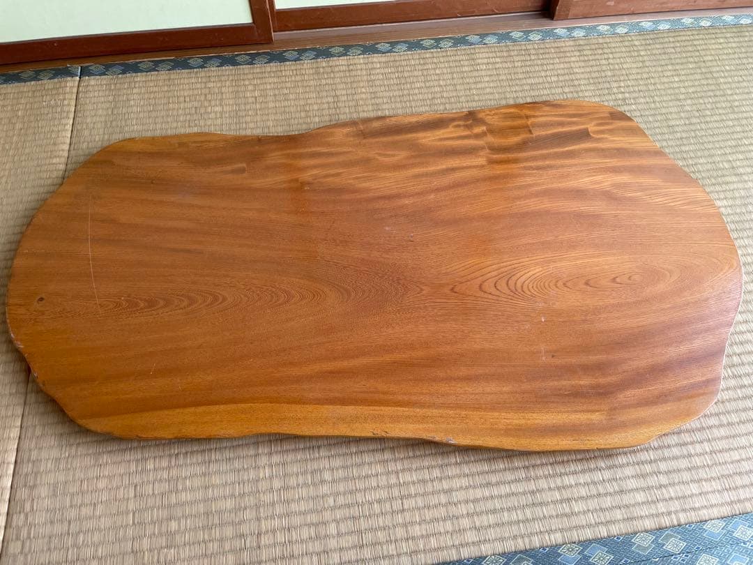 ③天然木 一枚板 無垢材 座卓/花台木製ローテーブル （100×55×3cm）