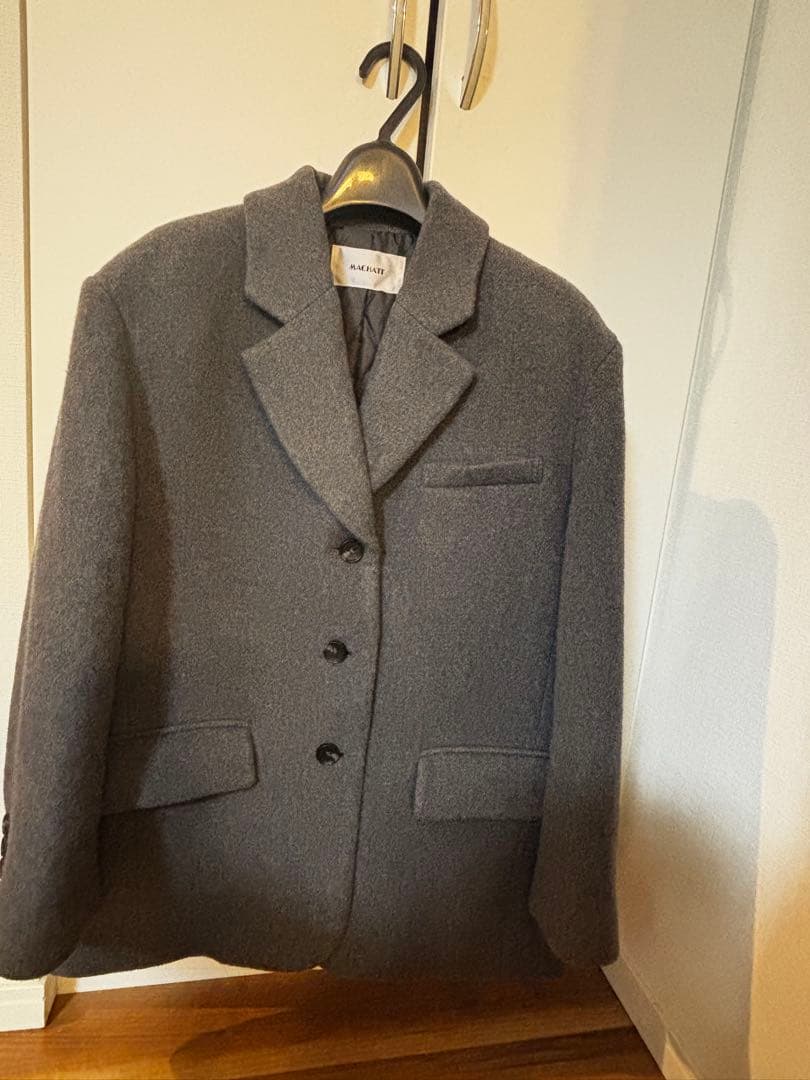 machatt マチャット グレー ウールテーラードジャケット