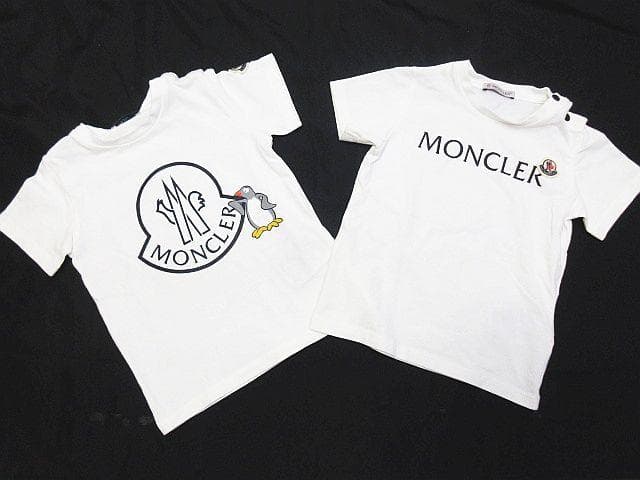 M*^様 18/24 ベビー モンクレール ロゴプリント 半袖Tシャツ 2枚 白