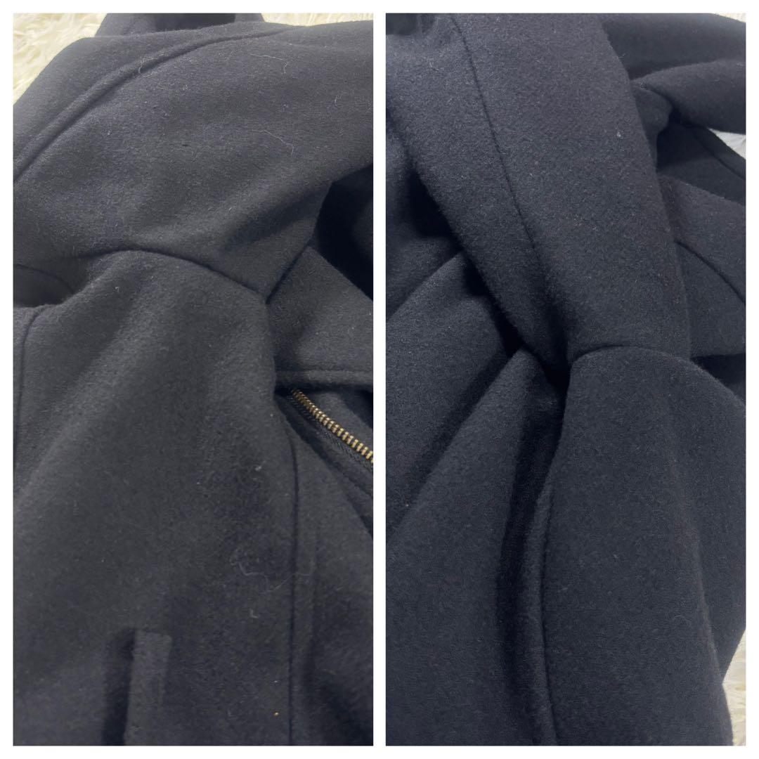 トルネードマート　アシンメトリックデザイン　ロングコート　ブラック　ベルト欠品