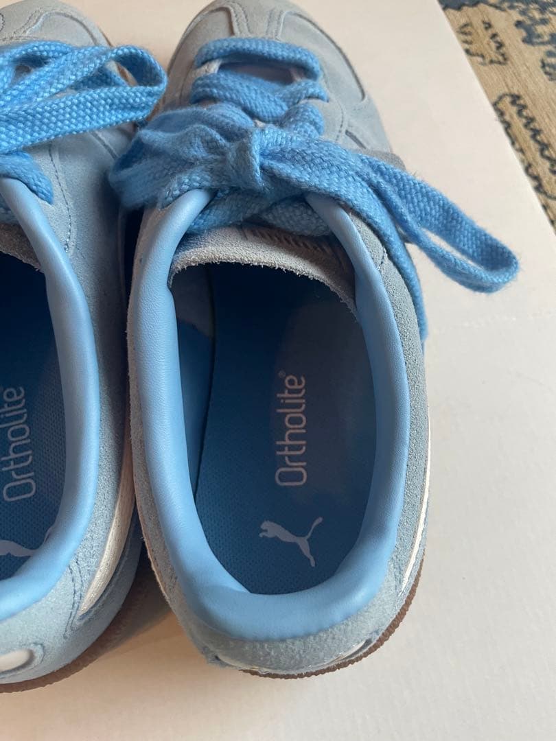 Puma PALERMO ライトブルー スエードスニーカー