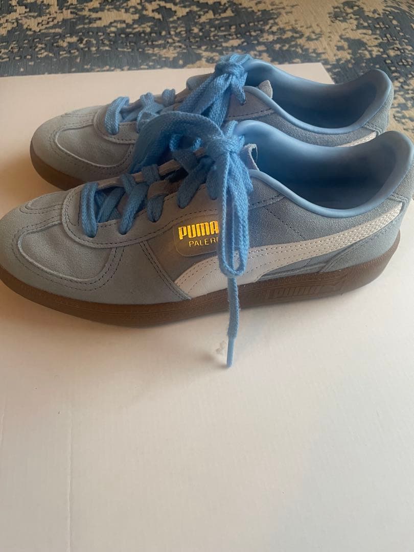 Puma PALERMO ライトブルー スエードスニーカー