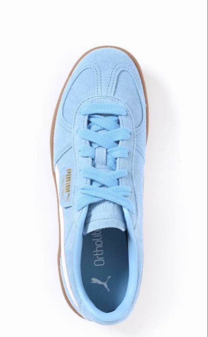 Puma PALERMO ライトブルー スエードスニーカー