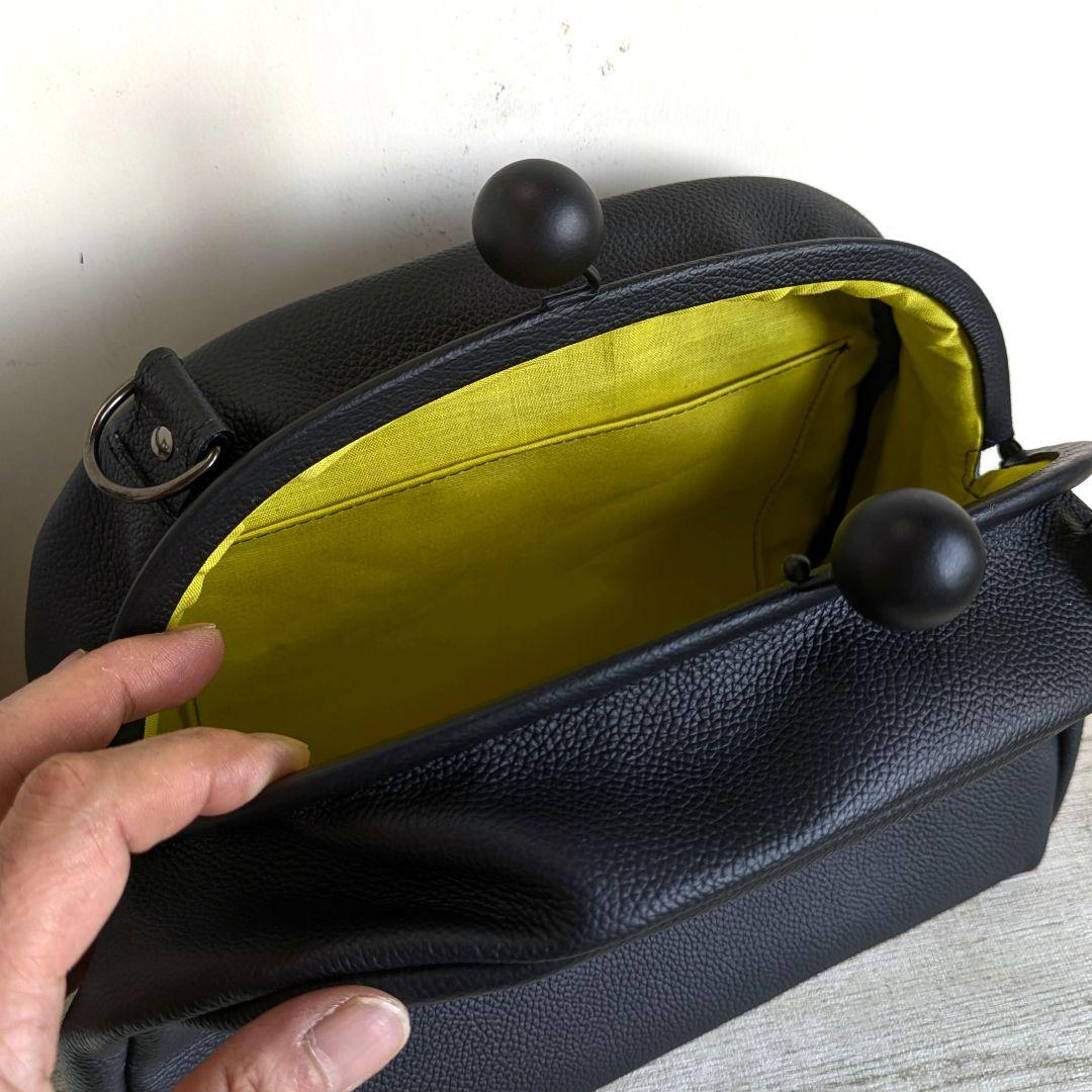 ミサト がま口ショルダーバック、親子がま口お財布　革