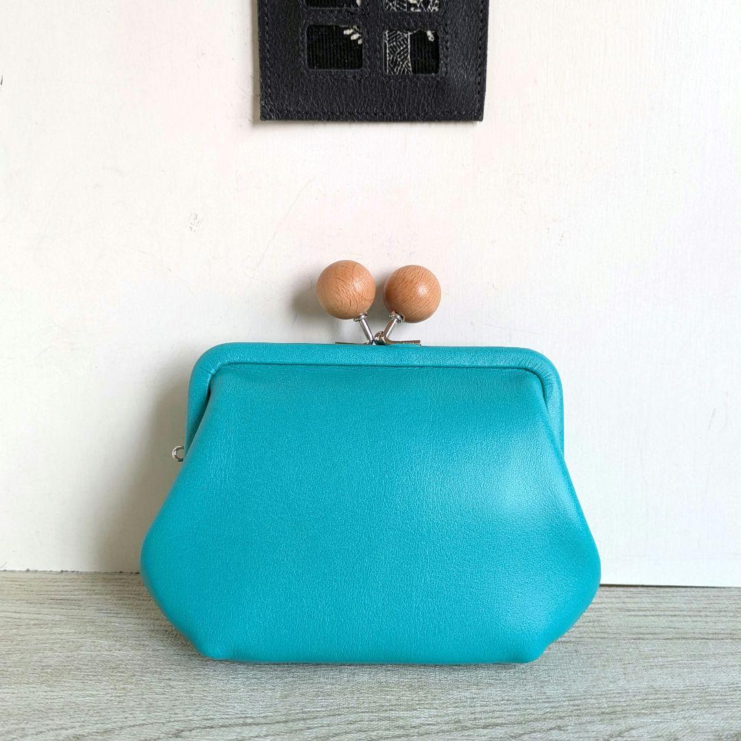 ミサト がま口ショルダーバック、親子がま口お財布　革