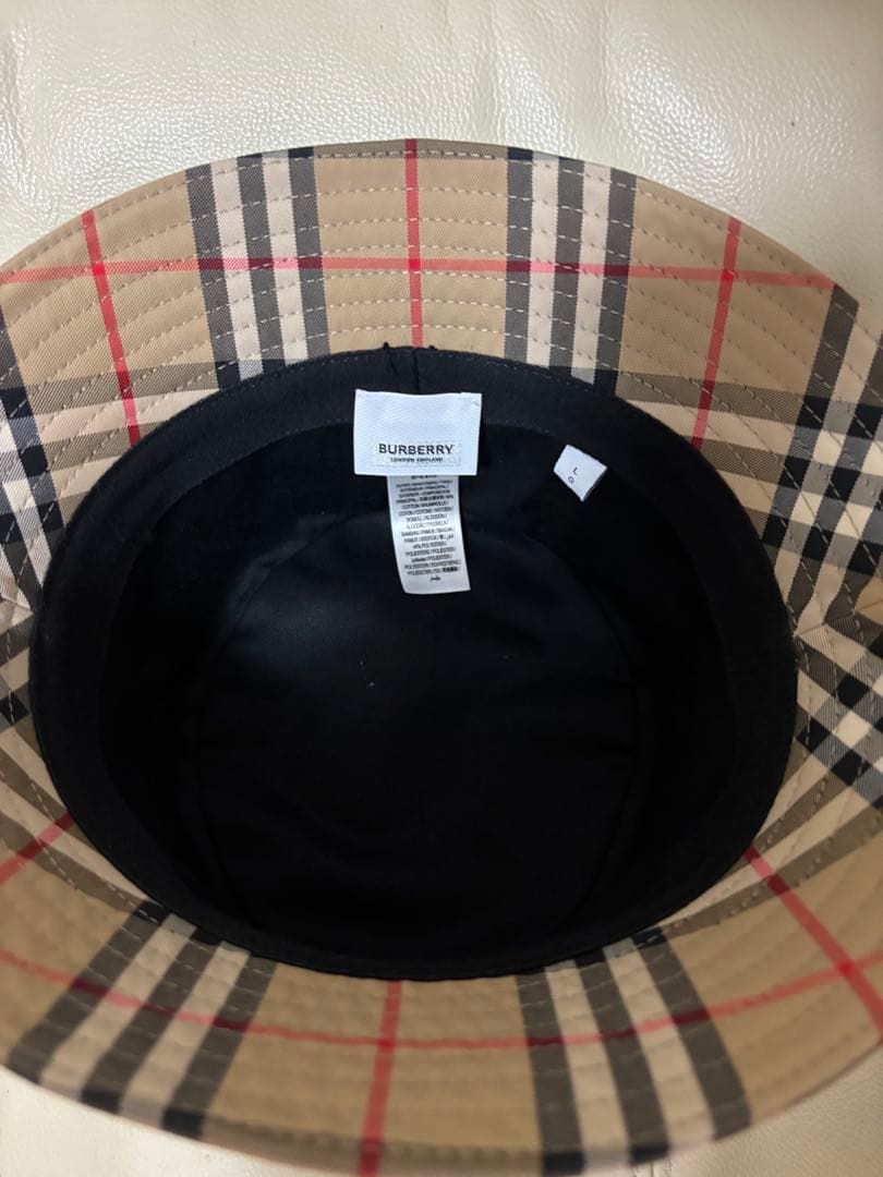 BURBERRY チェック柄 バケットハット Lサイズ