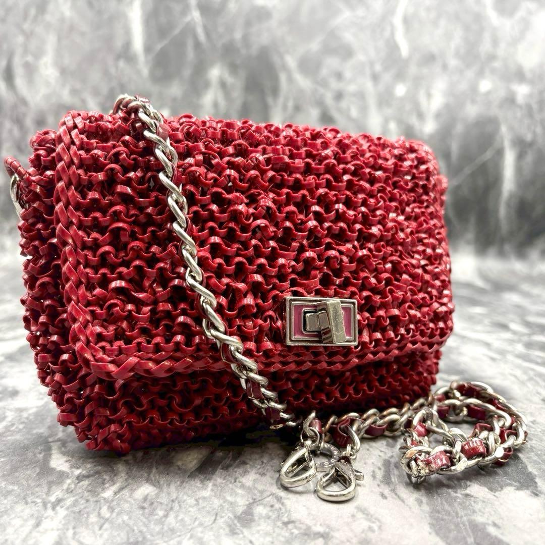 美品✨アンテプリマ ルケット 3way ターンロック ショルダーバッグ 赤