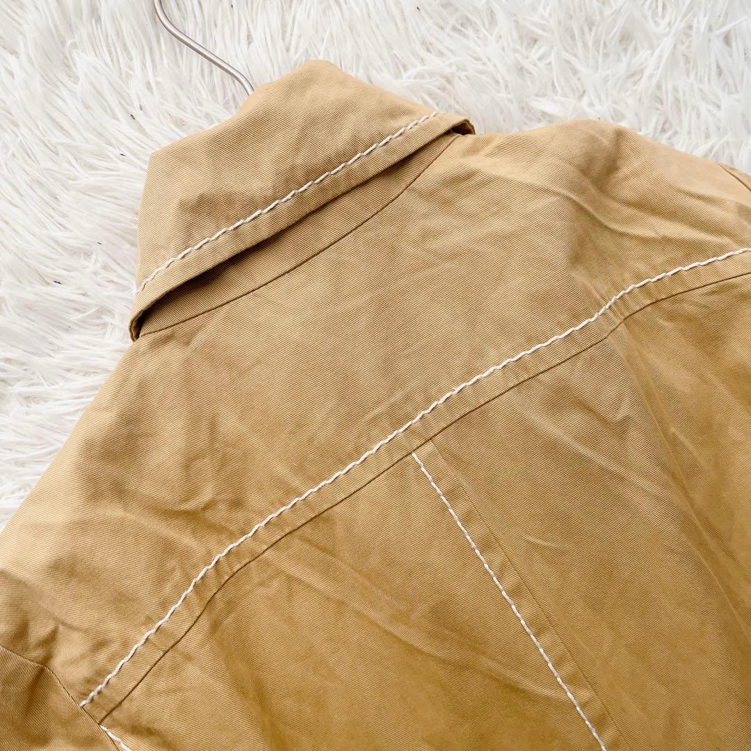 【美品】マックスマーラ ロングスプリングコート 袖ベルト 大きいサイズ 刺繍