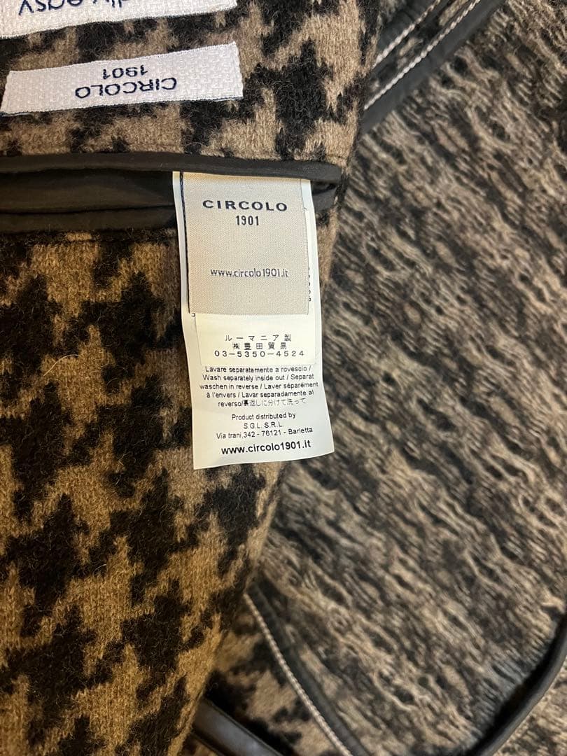 CIRCOLO 1901 テーラードジャケット ハウンドトゥース