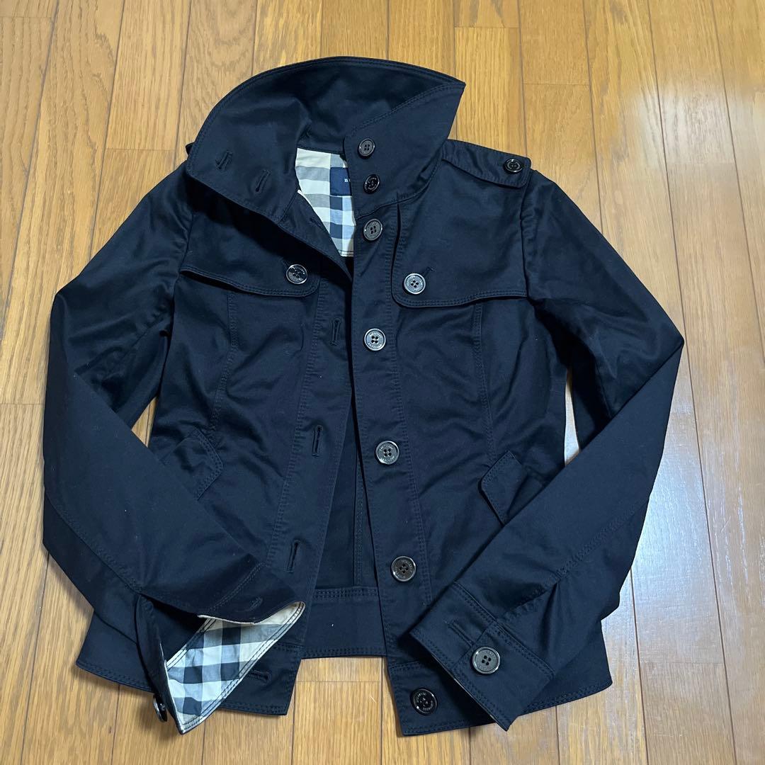バーバリーロンドン　ジャケット　ブラック×チェック38