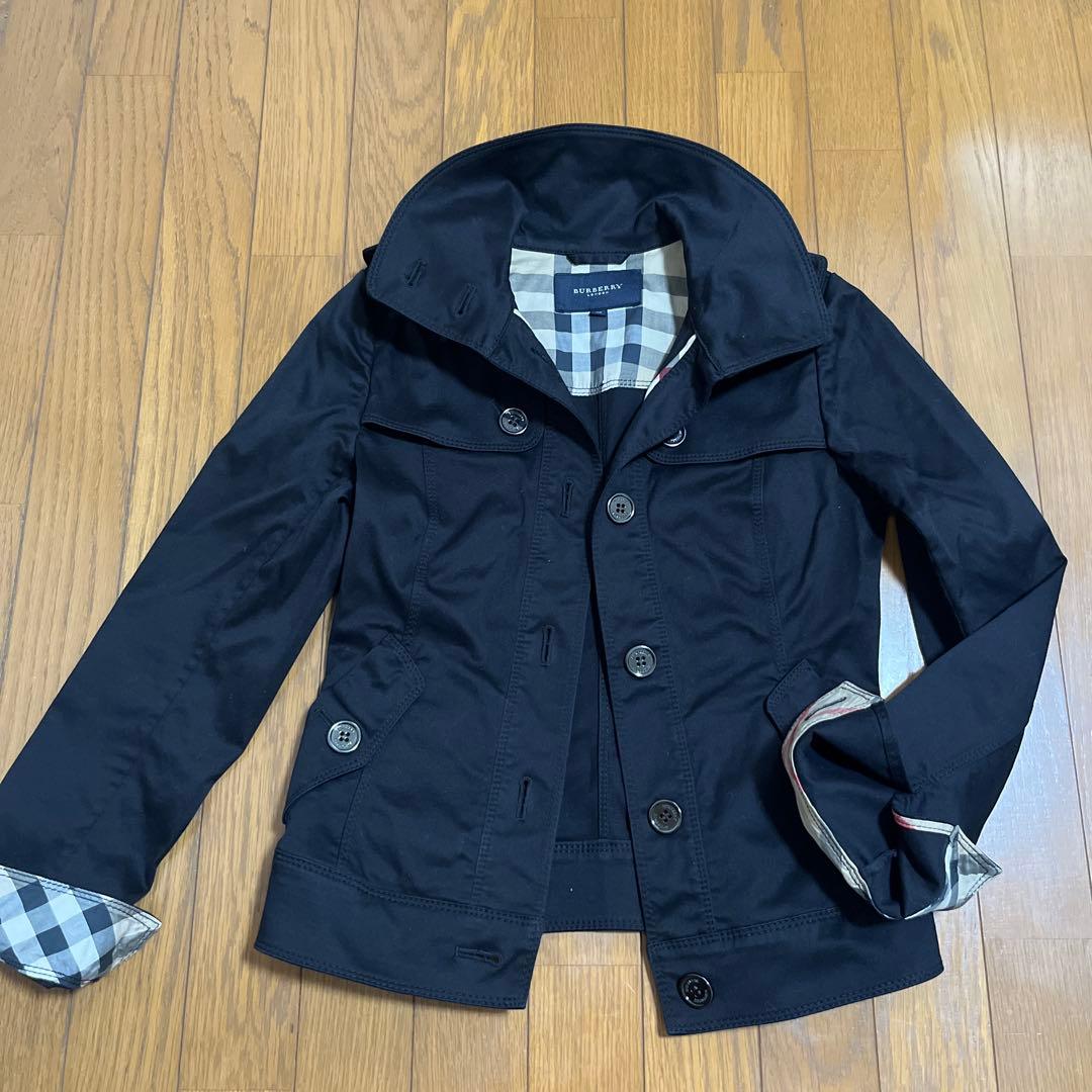 バーバリーロンドン　ジャケット　ブラック×チェック38