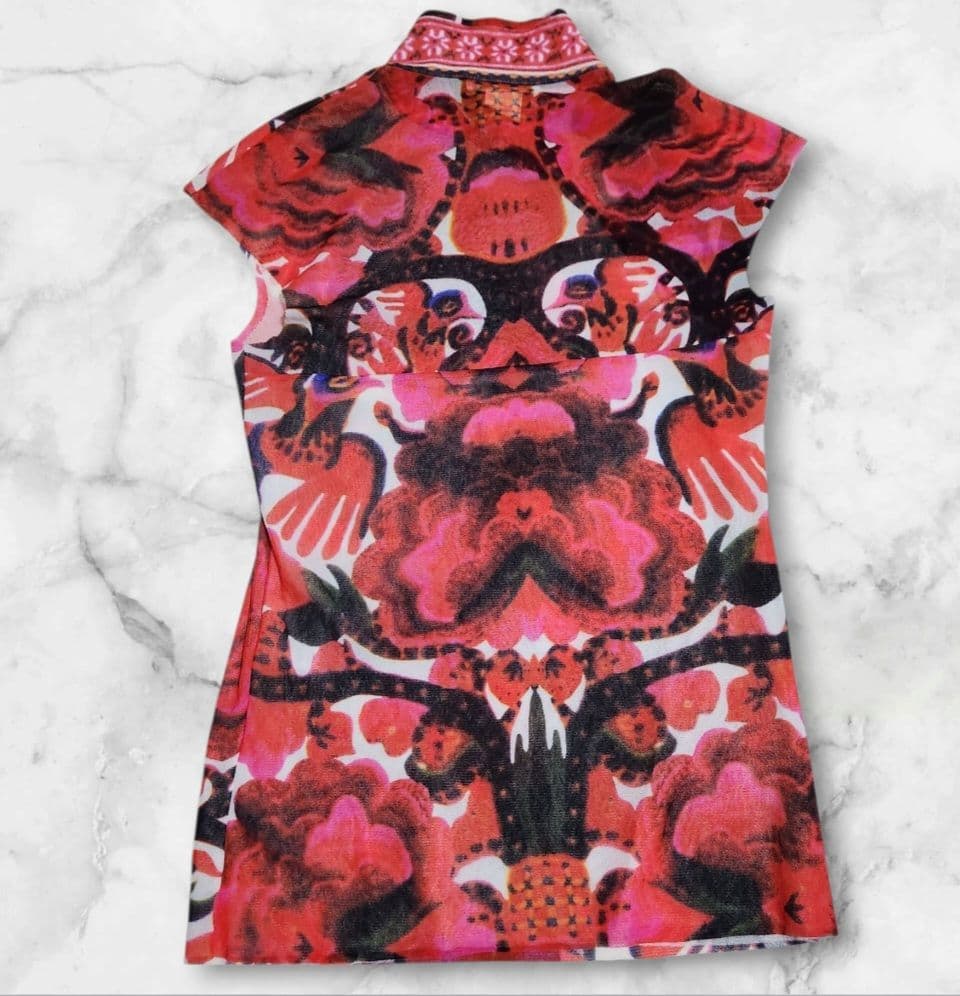 美品 VIVIENNE TAM チャイナ　メッシュ　ノースリーブ