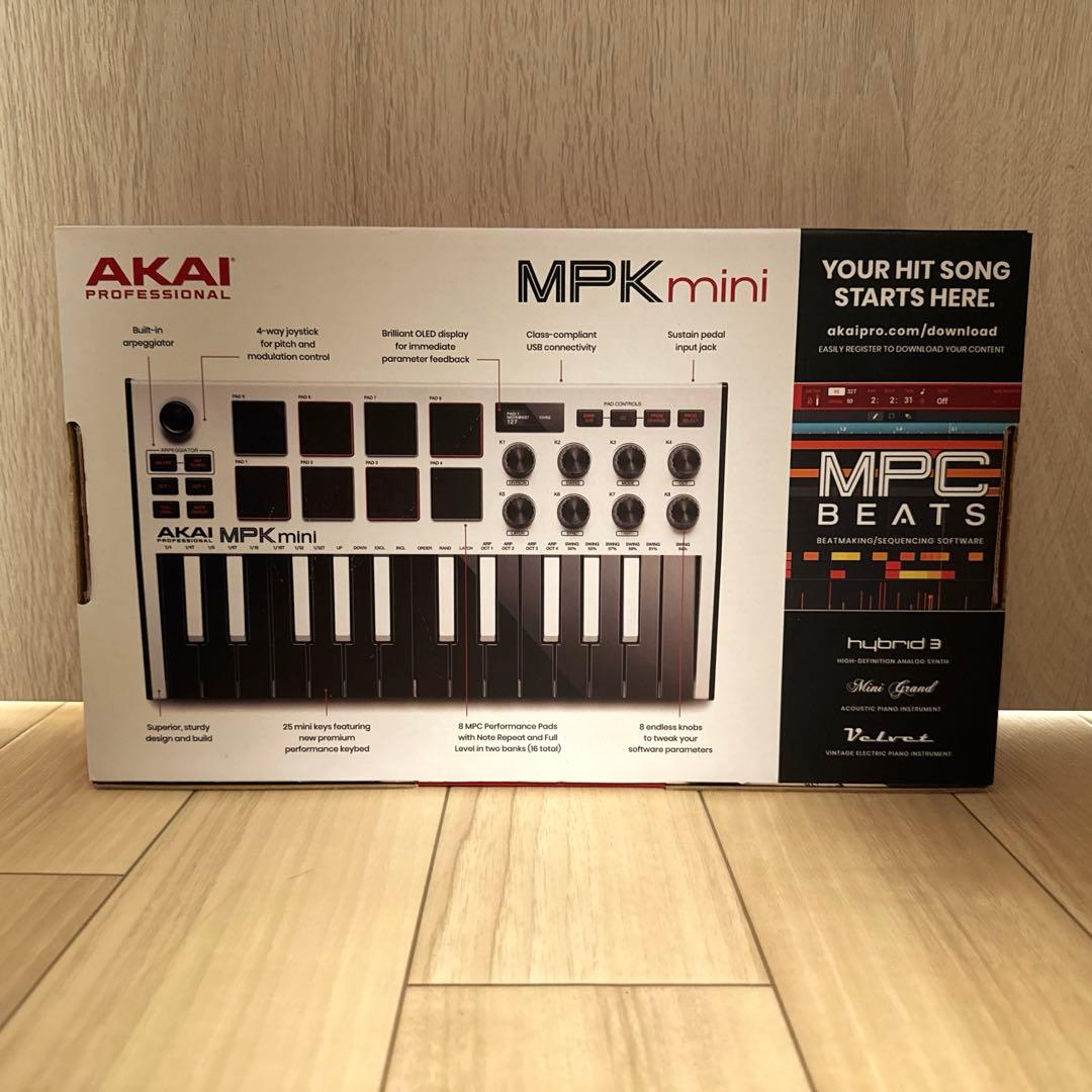 AKAI MPK mini MIDIコントローラー ホワイト