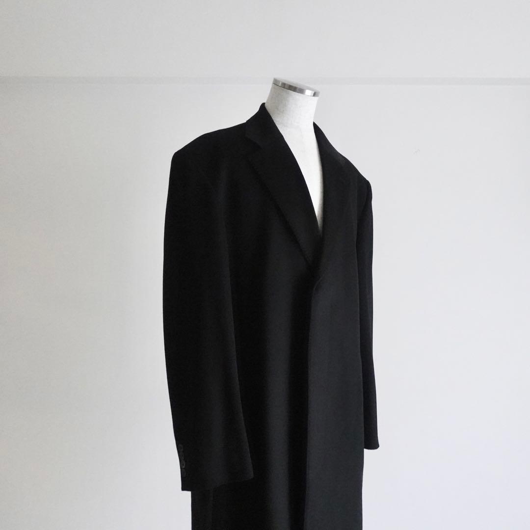 1990s BELLUMORE ピュアカシミア　チェスターコート　ブラック