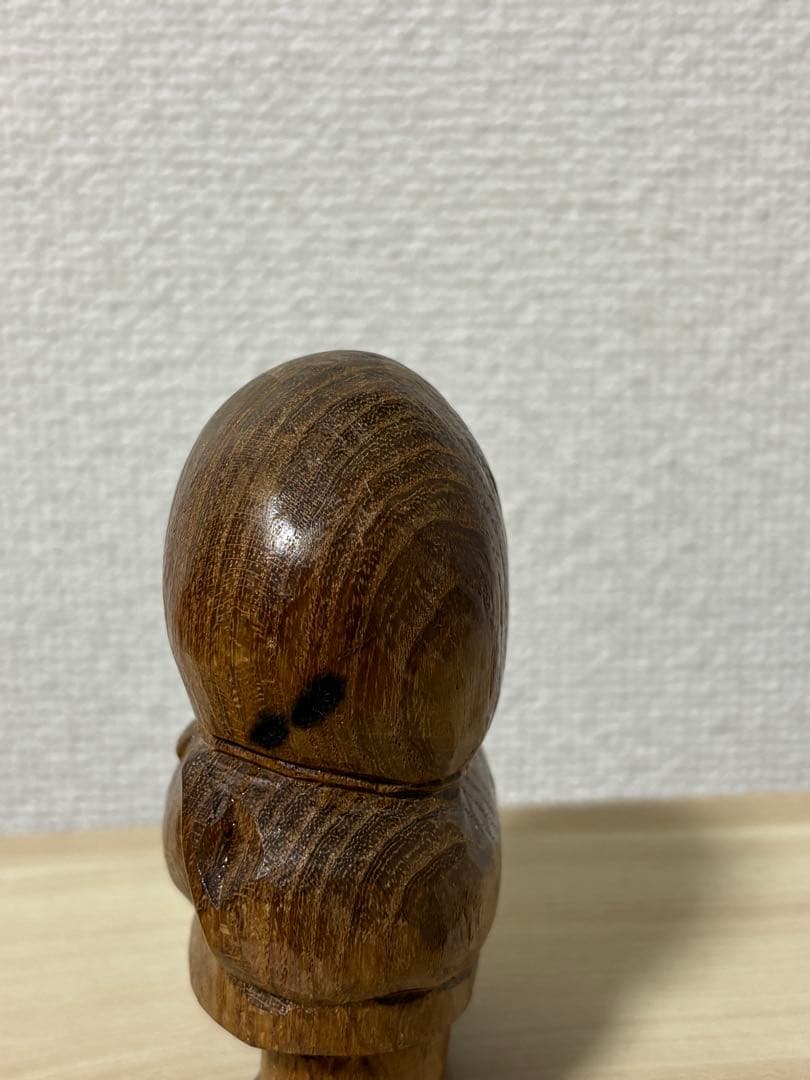 【希少】　木彫り　あとぐちさん作品　コロポックルの女の子