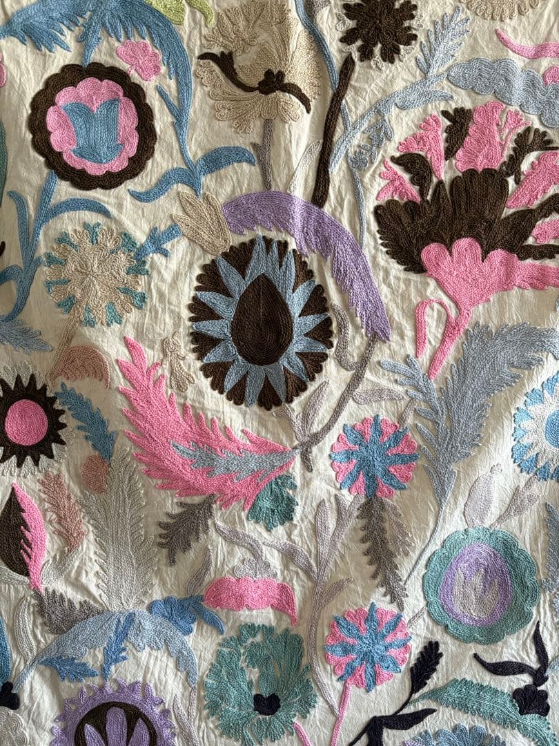 「新品未使用」　スザニ刺繍　スザニ　インドスザニ　手刺繍　インド　一点もの