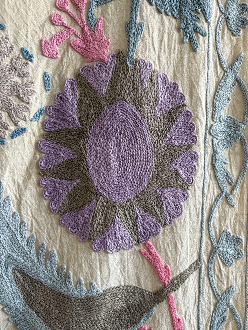 「新品未使用」　スザニ刺繍　スザニ　インドスザニ　手刺繍　インド　一点もの