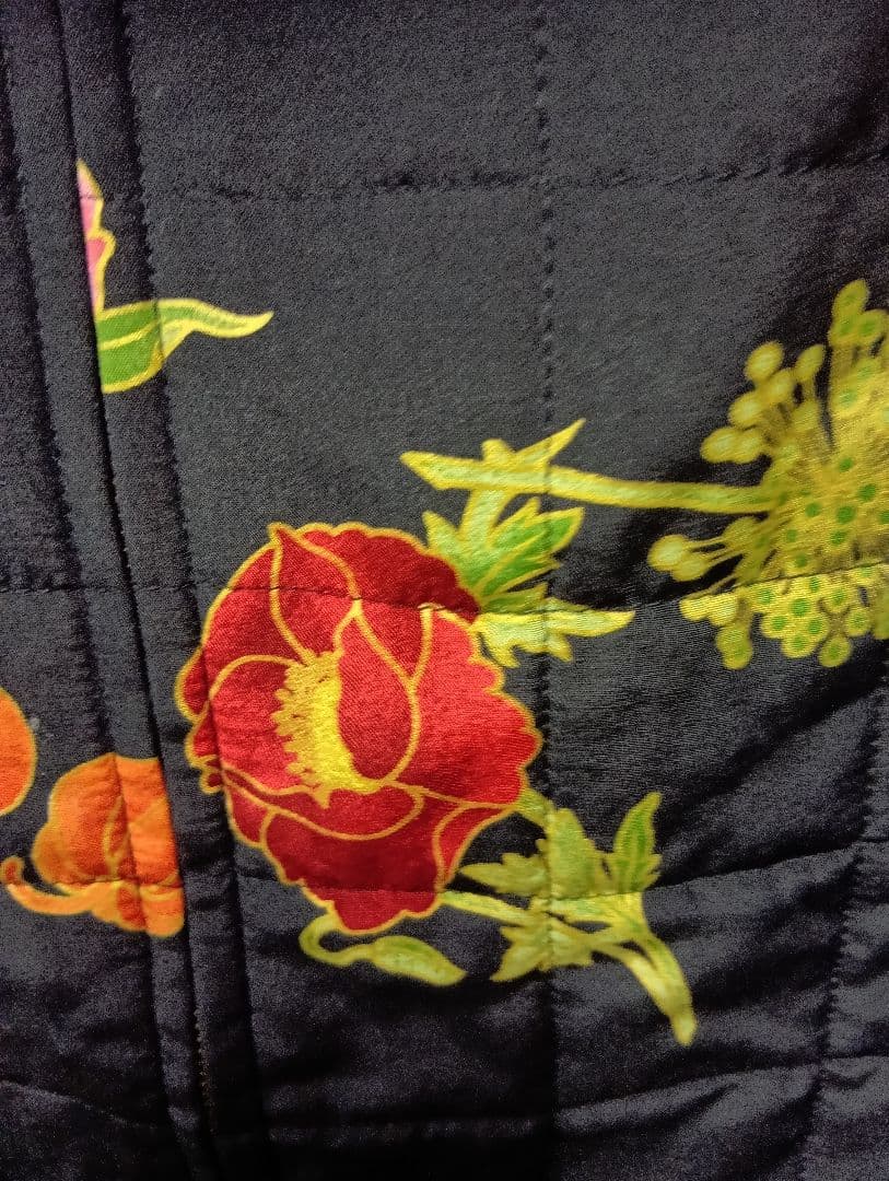 レオナール　カラフル花柄キルティングジャケット