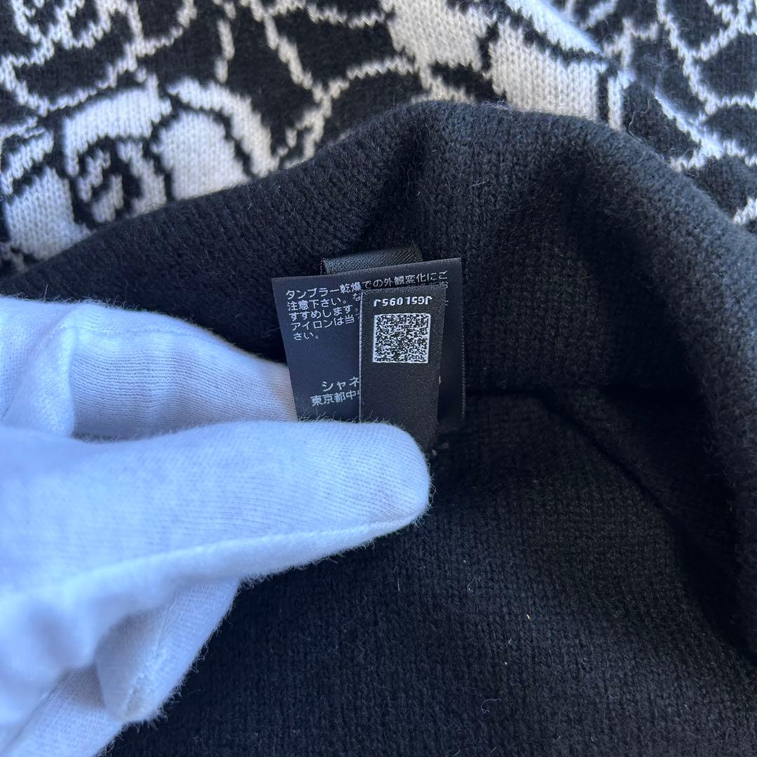 【美品 カシミヤ100%】シャネル カメリア ビーニー ココマーク ニット帽